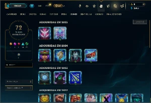 Prata 4 com 32 Champs e 14 Skins - League of Legends LOL