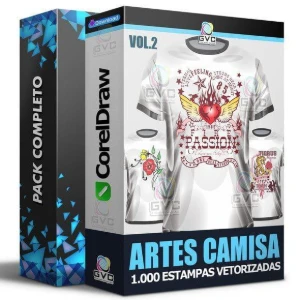 Pack com milhares de estampas de camisas, canecas e almofada