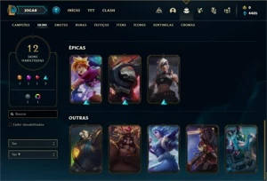 Conta Prata 4 com 32 Champs e 12 Skins (2 Ultimates) - League of Legends LOL