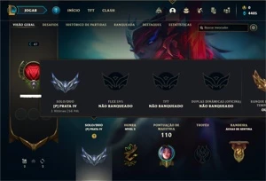 Conta Prata 4 com 32 Champs e 12 Skins (2 Ultimates) - League of Legends LOL