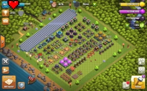 CV 13 / 1800 gemas / 6 construtores / 7 skins - Clash of Clans