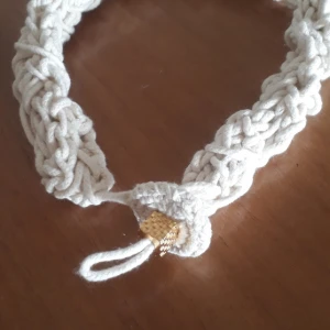 Choker de Crochê em Cordão de Algodão - Artesanato e Personalizados