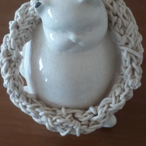 Choker de Crochê em Cordão de Algodão - Artesanato e Personalizados