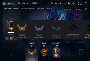 Ouro 3 com 130 Champs e 60 Skins ( ADC / JG ) - League of Legends LOL