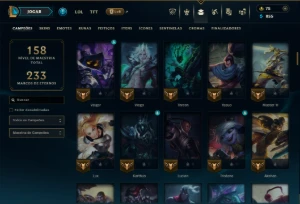 Ouro 3 com 130 Champs e 60 Skins ( ADC / JG ) - League of Legends LOL