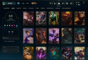 Ouro 3 com 130 Champs e 60 Skins ( ADC / JG ) - League of Legends LOL