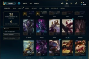 Conta platina 4 com 30 champs e 2 skins SEM EMAIL VERIFICADO - League of Legends LOL