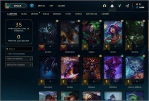 Conta platina 4 com 30 champs e 2 skins SEM EMAIL VERIFICADO - League of Legends LOL
