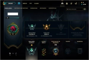 Conta platina 4 com 30 champs e 2 skins SEM EMAIL VERIFICADO - League of Legends LOL