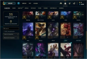 Conta platina 4 com 30 champs e 2 skins SEM EMAIL VERIFICADO - League of Legends LOL