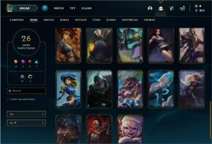 Conta Platina 4 (FLEX) com 50 Champs e 26 Skins - League of Legends LOL