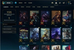 Conta Platina 4 (FLEX) com 50 Champs e 26 Skins - League of Legends LOL