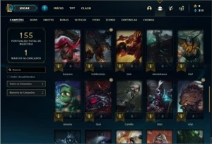 Conta Platina 4 (FLEX) com 50 Champs e 26 Skins - League of Legends LOL