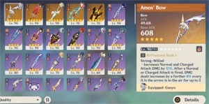 Conta Genshin AR 57, 11 Char 5*, 4 Armas 5* - Genshin Impact