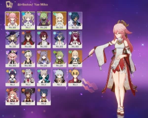 Ar 45 - Email Livre - Yae Miko + Assinatura + Túmulo Do Lobo - Genshin Impact