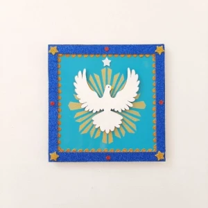 Quadro Divino Azul - Artesanato e Personalizados