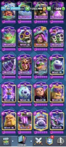 Clash Royale full nv89 todos as evo e todos os heróis
