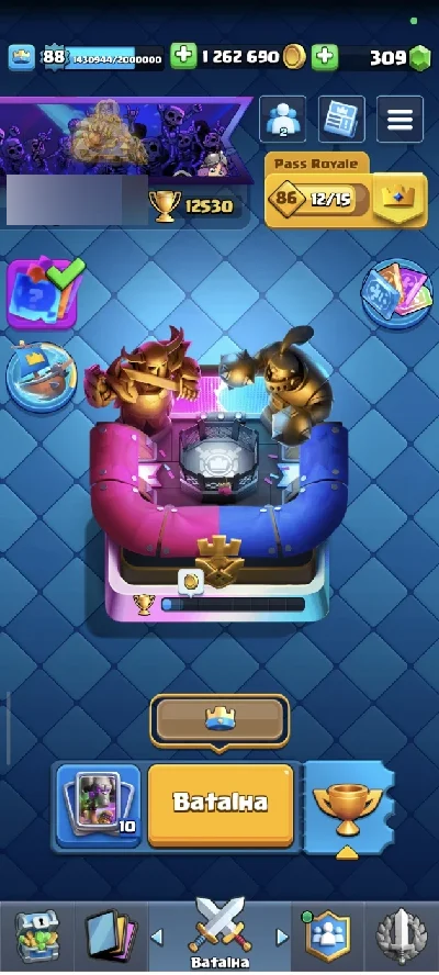 Clash Royale full nv89 todos as evo e todos os heróis