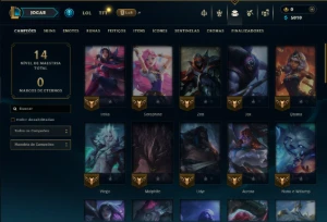 Unranked com 50 Champs e 6 Skins - League of Legends LOL