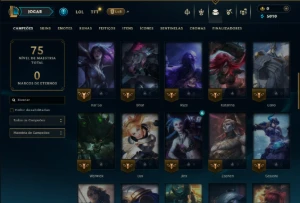 Unranked com 50 Champs e 6 Skins - League of Legends LOL