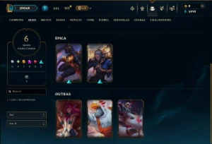 Unranked com 50 Champs e 6 Skins - League of Legends LOL