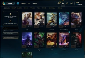 Conta bronze 2 com 21 Champs e 1 Skin - League of Legends LOL