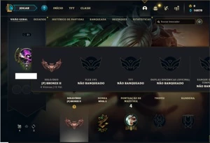 Conta bronze 2 com 21 Champs e 1 Skin - League of Legends LOL