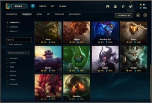 Conta ouro 3 com 600k de Kayle, 133 champs e 68 skins - League of Legends LOL