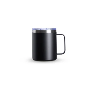 Caneca Térmica Preta 350 ml com Tampa - Artesanato e Personalizados