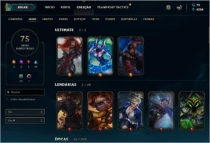Plat 4 / Todos os champs - League of Legends LOL