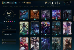 Unranked com 150 Champs e 100 Skins + 2700 RP - League of Legends LOL