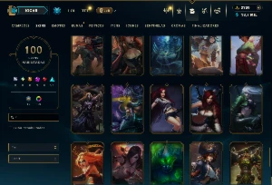 Unranked com 150 Champs e 100 Skins + 2700 RP - League of Legends LOL