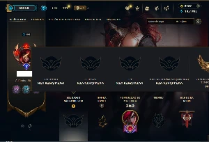 Unranked com 150 Champs e 100 Skins + 2700 RP