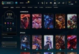 Conta Full Acesso - 120 Skins - Main Adc - Beta Latam - League of Legends LOL