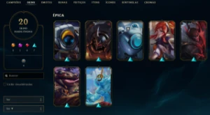 Conta League of Legends Full Acesso - 33 Champs e 20 Skins LOL