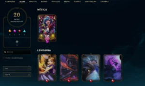 Conta League of Legends Full Acesso - 33 Champs e 20 Skins LOL