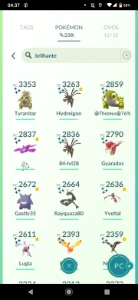 Conta 2016 Muitos Shinys e Tudo - Pokémon