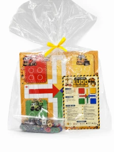 Jogo de Ludo Construção em MDF 28 x 28 cm - Artesanato e Personalizados