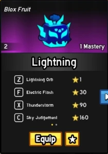 Blox Fruits Venda Yellow Lightning - Roblox