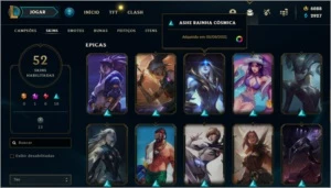 Conta League of Legends Level 185, Gold 4 6k de RP LOL