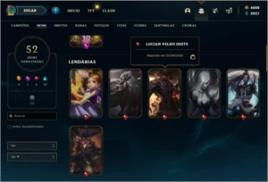 Conta League of Legends Level 185, Gold 4 6k de RP LOL