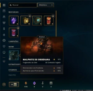 14,90 - Skin Ultimate/Mitica - Full Acesso - Unranked - League of Legends LOL