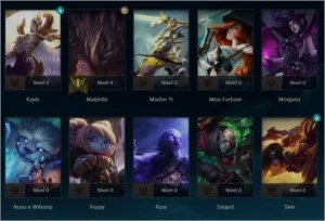 🟢 CONTA SMURF GOLD 💎 46.000 ESSÊNCIAS 🔥 65% WIN RATE - League of Legends LOL