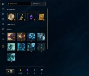 🟢 CONTA SMURF GOLD 💎 46.000 ESSÊNCIAS 🔥 65% WIN RATE - League of Legends LOL