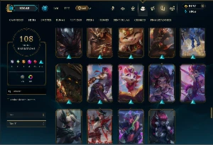 Prata 3 com 100 Champs e 108 Skins + 2 Prestigios - League of Legends LOL