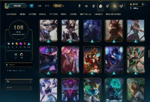 Prata 3 com 100 Champs e 108 Skins + 2 Prestigios - League of Legends LOL