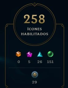 PLAT IV, 356 skins, 4 míticas, 4 ultimate , 30 lendárias e + - League of Legends LOL