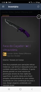 Faca do caçador ultravioleta + Luva faixas/fita adesiva - Counter Strike CS