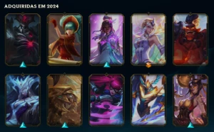 conta de lol lvl 298, com 213 skins, 133 campões e 16k de ea - League of Legends