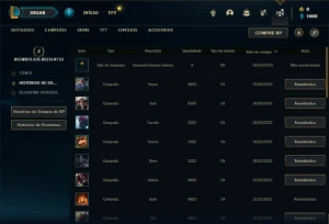 Conta Unranked com 30 Champs e 3 Fragmentos de skins - League of Legends LOL